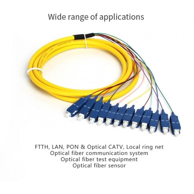 Trança do cabo da fibra ótica do SC do núcleo da manutenção programada 12 da elevada precisão do preço de fábrica