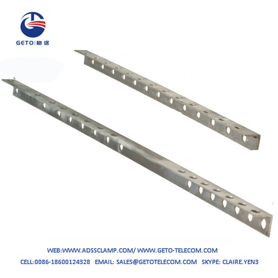 Barras de ângulo de aço de 15 furos 1090 x 40 x 40 mm para cabos de telecomunicações