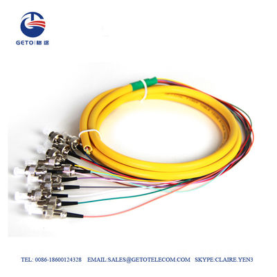 Tranças da fibra do único modo da distribuição 1310nm 1550nm do núcleo FC da manutenção programada 12