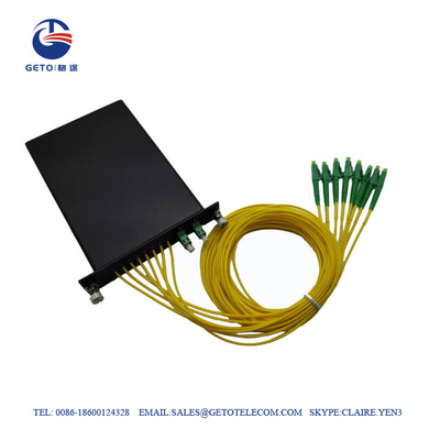 Divisor padrão 0.9mm do PLC da gaveta 2×8 de LGX para o cabo de fibra ótica