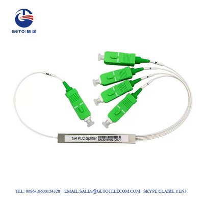 Divisor 1x4 da fibra ótica do PLC 2.0mm de Mini Steel Tube com SC/APC